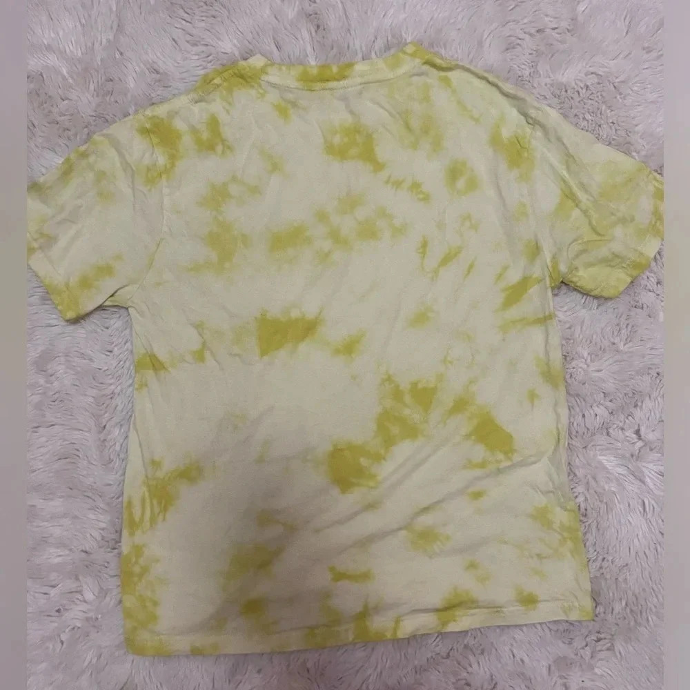 Double Zero spicy small yellow tie dye short sleeve tshirt women’s